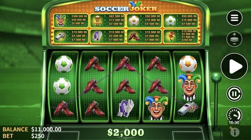 Soccer Joker - combinazione vincente sui rulli